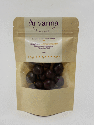 Grageas de aguaymanto cubiertas con chocolate – Arvanna