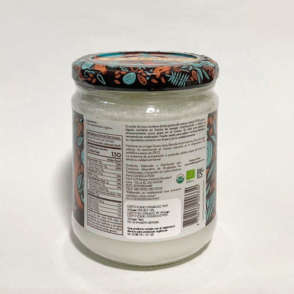 COCO-BACK Aceite de Coco Orgánico 450 ml Candela