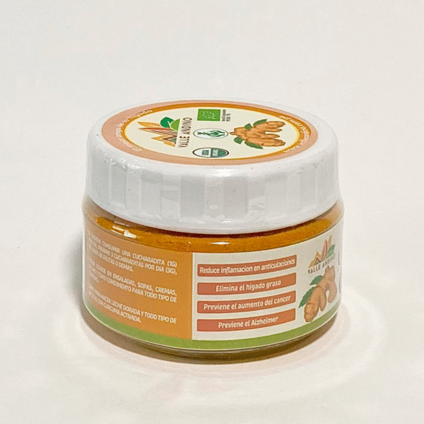 Cúrcuma Orgánica en Pote 50g Valle Andino