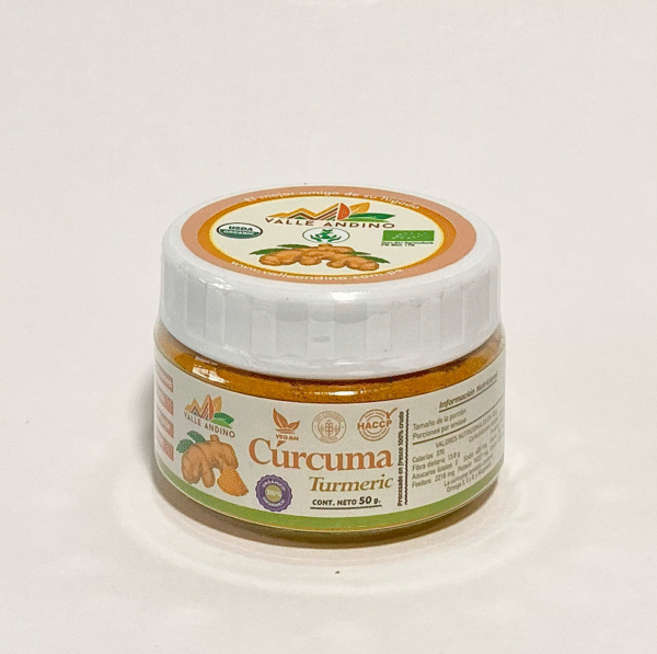Cúrcuma Orgánica en Pote 50g Valle Andino