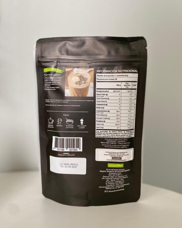 Maca Negra Gelatinizada en Polvo 200g Ecoandino