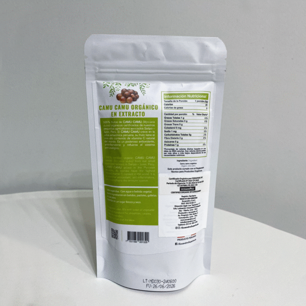 Camu Camu Orgánico Extracto en Polvo Ecoandino