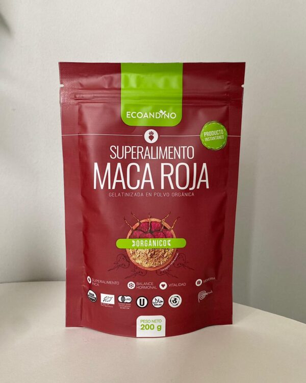 Maca Roja Gelatinizada en Polvo, 200g, Ecoandino